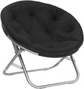 Urban Lifestyle Faux Fur Saucer Chair, One Size, Black