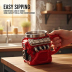 🔥LAST DAY 49% OFF🔥-Retro Engine Coffee Mug, V8 Engines Stainless Steel Cup