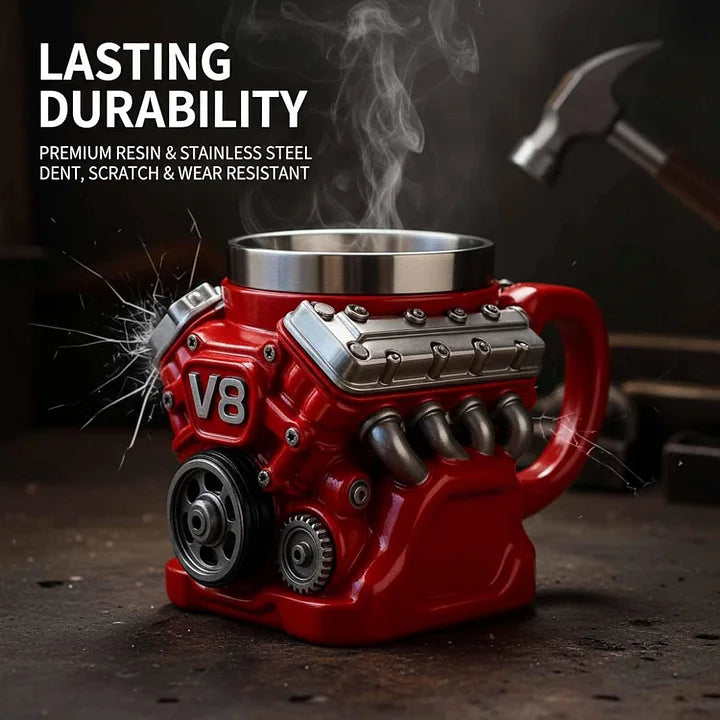 🔥LAST DAY 49% OFF🔥-Retro Engine Coffee Mug, V8 Engines Stainless Steel Cup