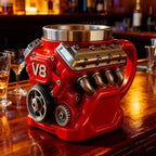 🔥LAST DAY 49% OFF🔥-Retro Engine Coffee Mug, V8 Engines Stainless Steel Cup
