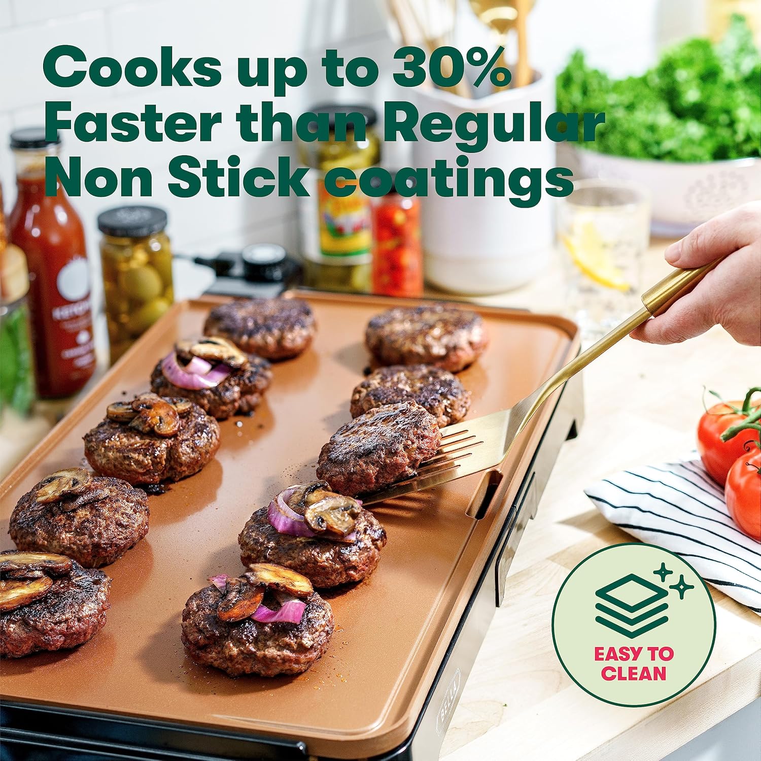 bella XL Electric Ceramic Titanium Griddle