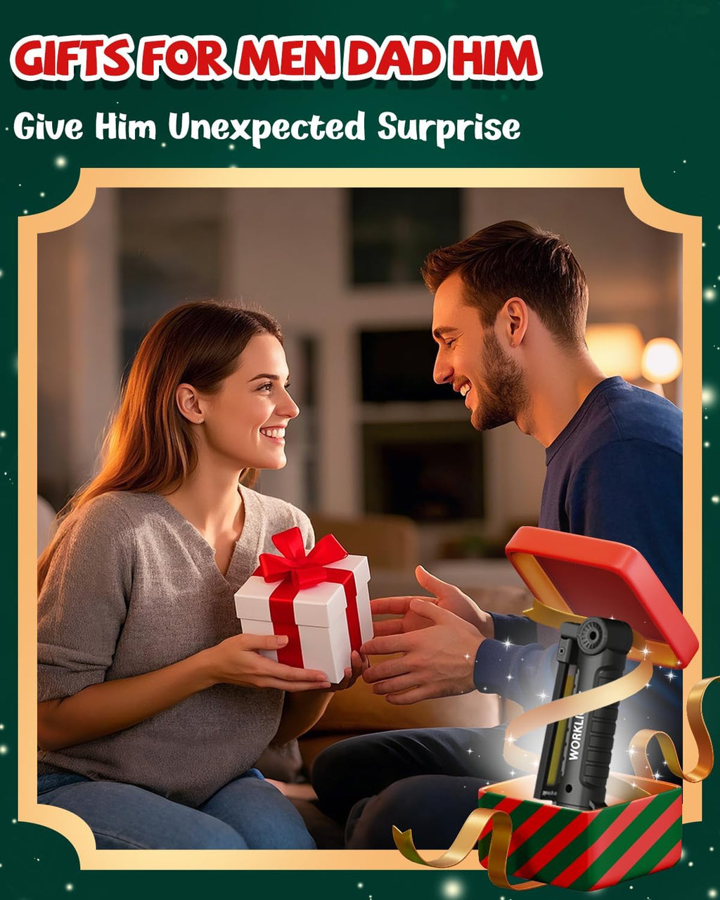 Rechargeable LED work light/BBQ light with magnetic base, 5 modes, 360° rotation