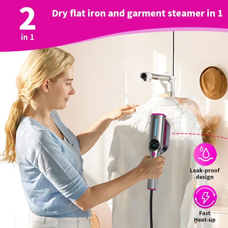 Dr.Flash Garment Steamer for Clothes, Portable Travel Clothing Steamer Iron, 7 Mode with LED Display, 5s Fast Heating, 90° Swivel Handle, New Year Gift